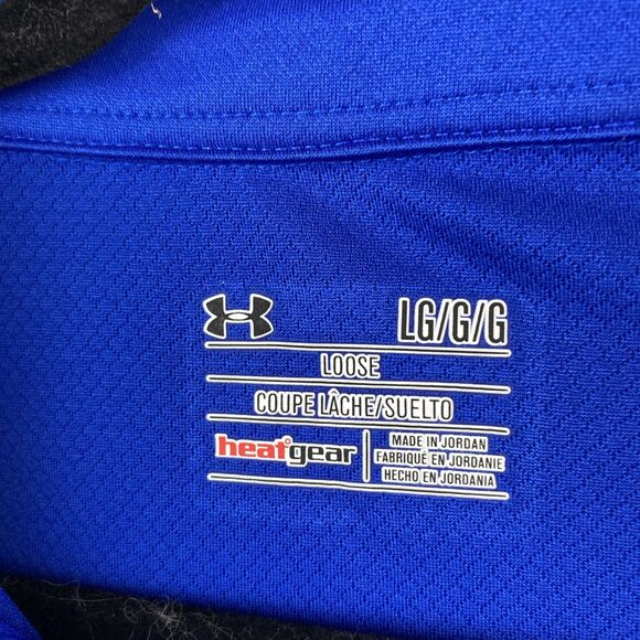 Under Armour shirt Mens L Blue short sleeve polo golf HeatGear NWT - Picture 4 of 10
